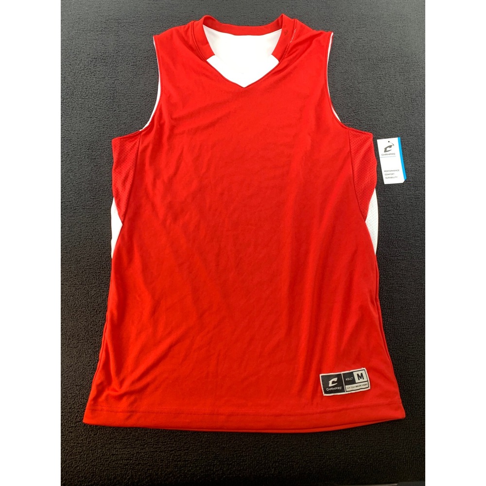 Champro‎ Reversible Basketball Jersey Tank Top Adult Medium Red White